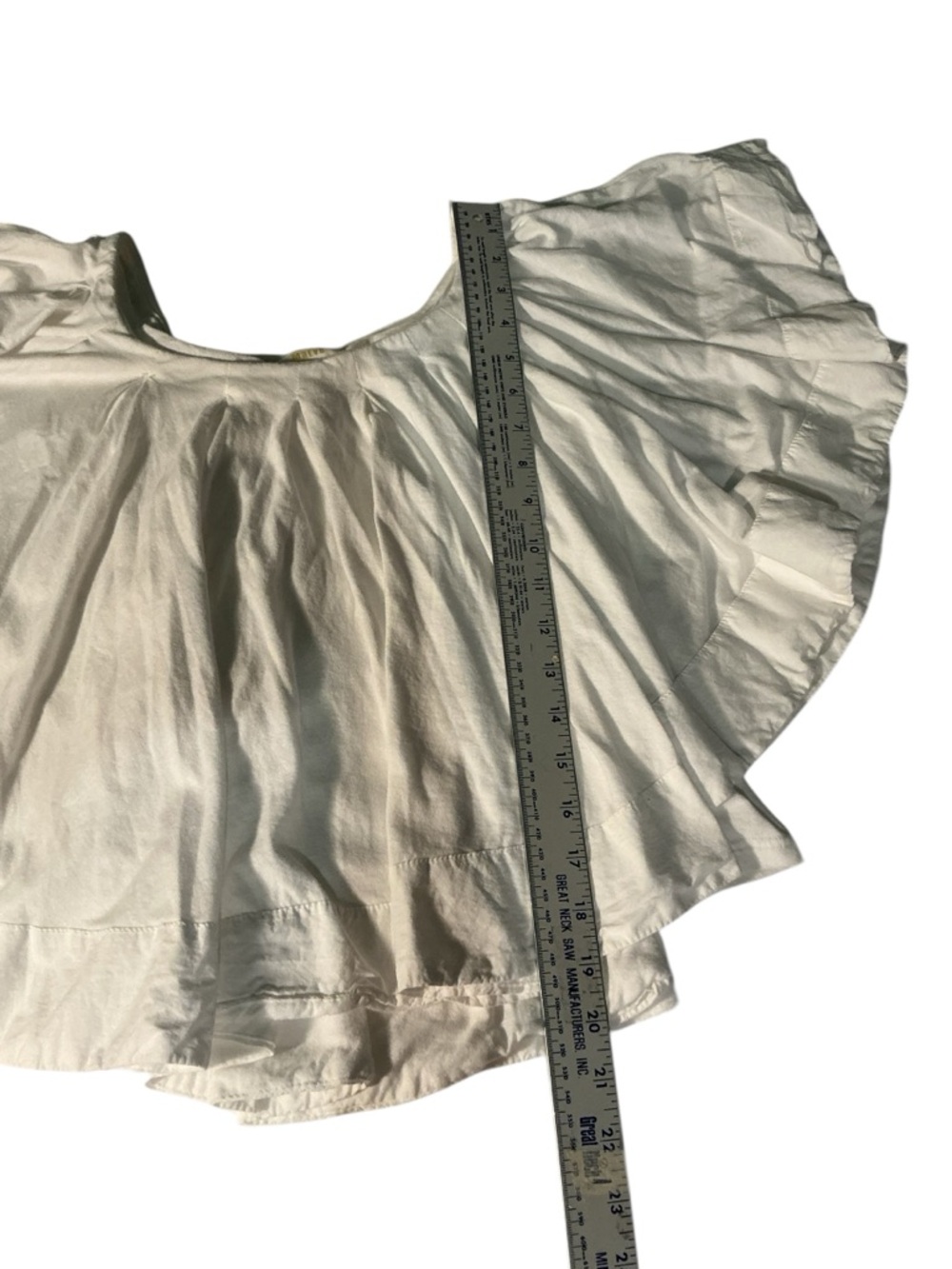 MAEVE Anthropologie WHITE Short Sleeve Swing Top - Picture 11 of 12
